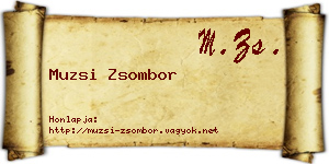 Muzsi Zsombor névjegykártya